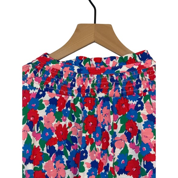 NWOT Boden | Fay Smocked Jersey Shirt Size 6 Floral Smocked Cotton/Modal - Picture 8 of 12